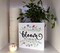 Spring Wooden Box Sign – Rustic White Floral Bloom “Bloom in Grace” Desk & Tabletop Decor for Home, Living Room, Shelf & Seasonal Decoration